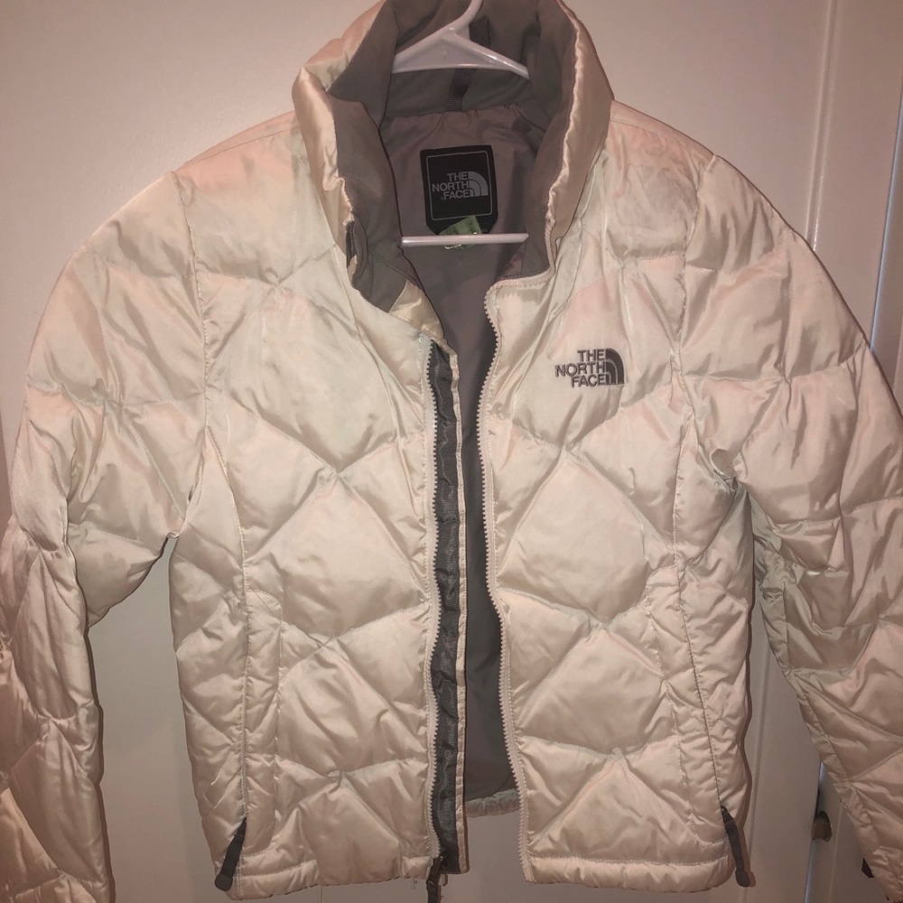 White North Face puffer jacket